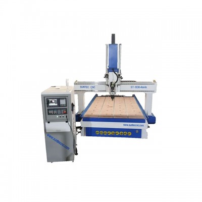 customized SUNTEC st1830 4 Axis 3d carving  for wood  basin   making 180 degree   ATC  cnc router